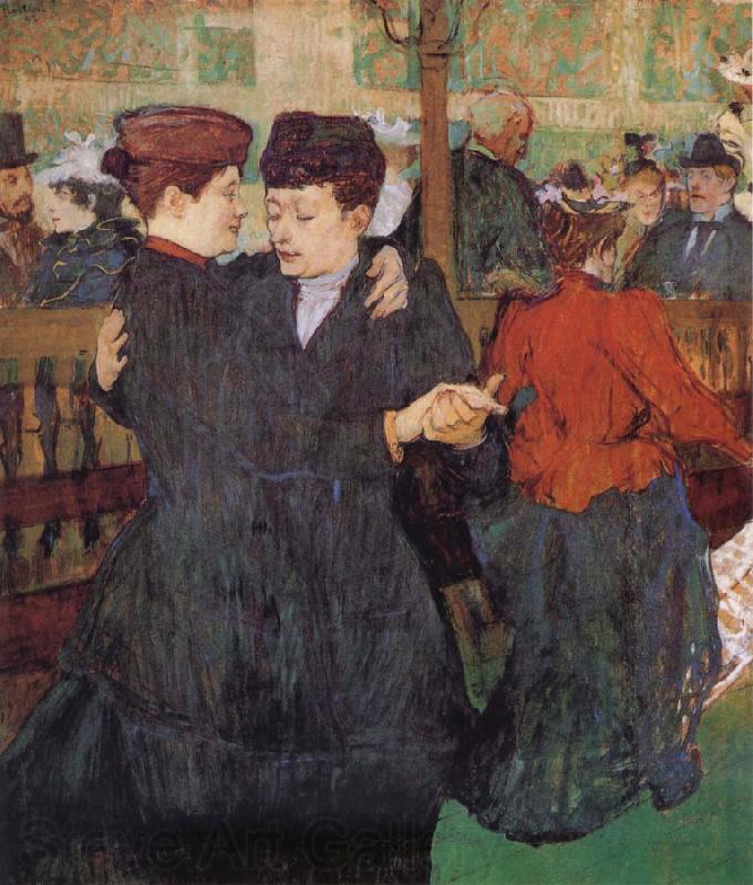 Henri de toulouse-lautrec Two Women Dancing at the Moulin Rouge Norge oil painting art